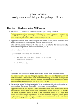 System Software Assignment 6 — Living with a Garbage Collector