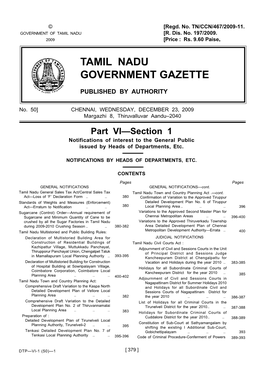 Tamil Nadu Government Gazette