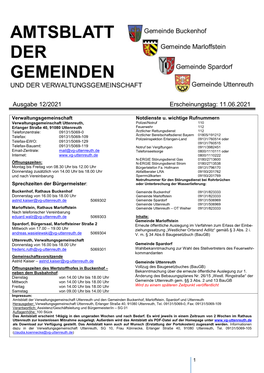 Ausgabe 12/2021 Erscheinungstag: 11.06.2021