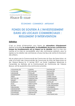 Fond De Soutien a L'investissement Des