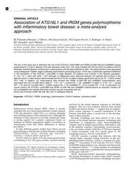 Association of ATG16L1 and IRGM Genes Polymorphisms with Inflammatory Bowel Disease: a Meta-Analysis Approach