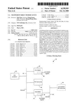 Ulllted States Patent [19] [11] Patent Number: 6,138,183 Tien Et Al