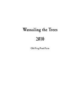 Wassailing the Trees 2016