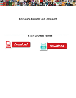 Sbi Online Mutual Fund Statement