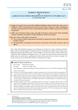 MARKET TREND SURVEY of LARGE-SCALE OFFICE BUILDINGS in TOKYO's 23 WARDS (“Ku”)