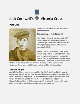 Jack Cornwell S Victoria Cross
