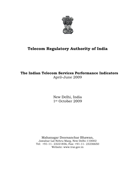 Telecom Regulatory Authority of India