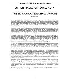 Indiana Football Hall of Fame