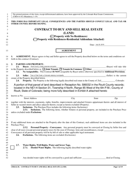 CONTRACT to BUY and SELL REAL ESTATE (LAND) Page 1 of 19 53 2.7.2