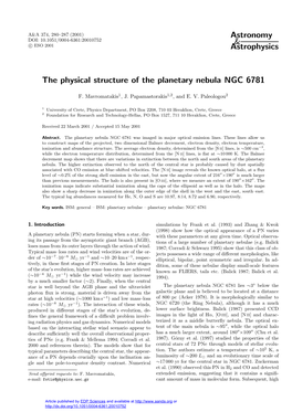 The Physical Structure of the Planetary Nebula NGC 6781