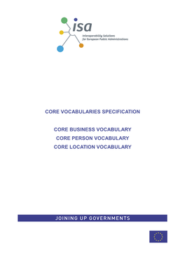 The Core Vocabulary Specification