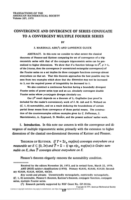 Convergence and Divergence of Series Conjugate to a Convergent Multiple Fourier Series