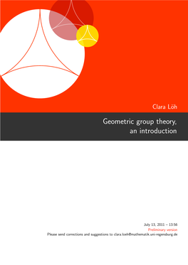 Geometric Group Theory, an Introduction