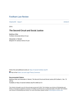 The Second Circuit and Social Justice