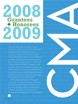 Grantees + Honorees