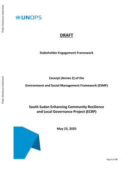 Stakeholder Engagement Framework Excerpt
