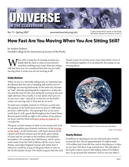 71. How Fast Are You Moving When You Are Sitting Still?