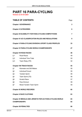 PARA-CYCLING Version on 01.01.2021