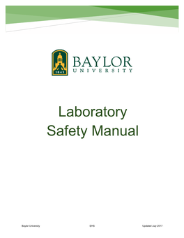 Laboratory Safety Manual