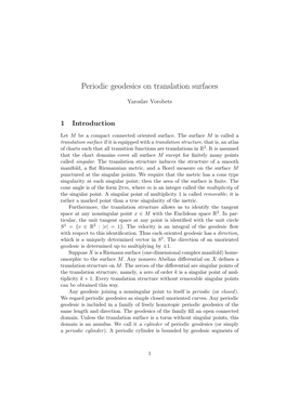 Periodic Geodesics on Translation Surfaces