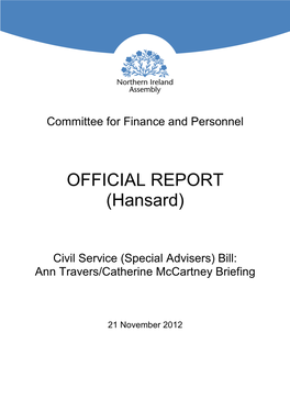 OFFICIAL REPORT (Hansard)