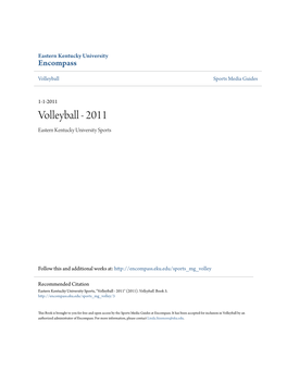 Volleyball Sports Media Guides