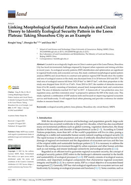 Linking Morphological Spatial Pattern Analysis and Circuit Theory to Identify Ecological Security Pattern in the Loess Plateau: Taking Shuozhou City As an Example