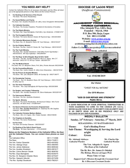 Avmcc Bulletin for 24Th February 2019