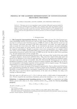 Proof (S) of the Lamperti Representation of Continuous-State