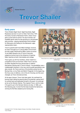 Trevor Shailer Boxing