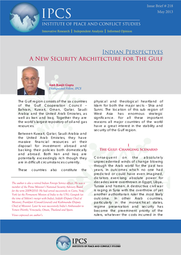 A New Security Architecture for the Gulf