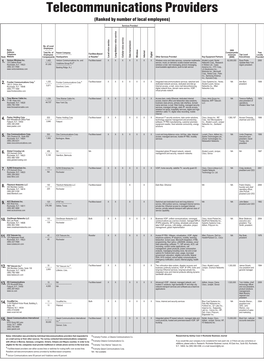 Telecommunications Providers (Ranked by Number of Local Employees)