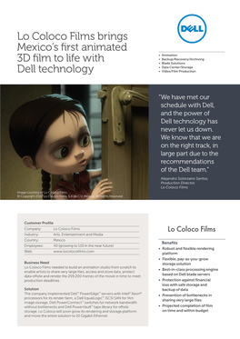 Lo Coloco Films Brings Mexico's First Animated 3D Film to Life with Dell