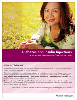 Diabetes and Insulin Injections: Your Kaiser Permanente Care Instructions