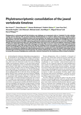 Phylotranscriptomic Consolidation of the Jawed Vertebrate Timetree