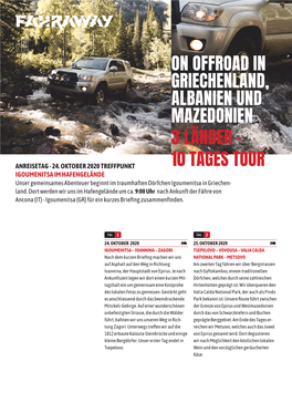 On Offroad in Griechenland, Albanien Und Mazedonien 3 Länder