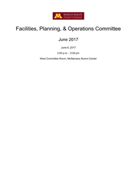 Facilities, Planning, & Operations Committee