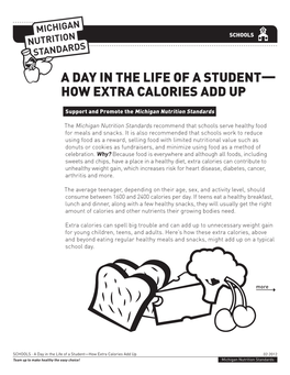 A Day in the Life of a Student— How Extra Calories Add Up