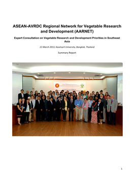 ASEAN-AVRDC Regional Network for Vegetable Research and Development (AARNET)