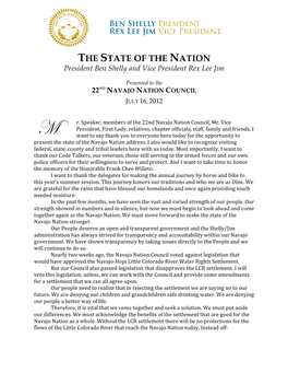 FINAL DRAFT Summer 2012 State of the Nation