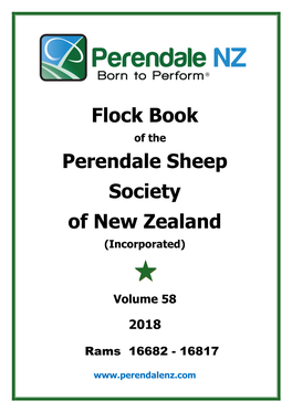 Flock Book Perendale Sheep Society of New Zealand