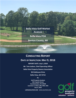 Golf Market Analysis Bella Vista POA Benton County, AR