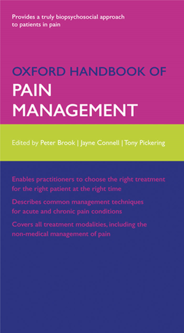 Oxford Handbook of Pain Management