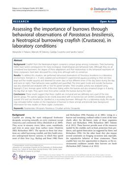 Assessing the Importance of Burrows Through Behavioral Observations Of