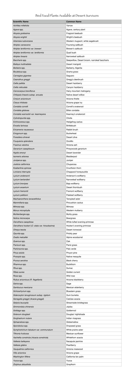 Bird Food Plants (PDF)