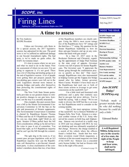 Firing Lines July/Aug 2017 Fighting for Your Second Amendment Rights Since 1965