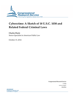 A Sketch of 18 USC 1030 and Related Federal Criminal Laws