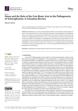 Stress and the Role of the Gut–Brain Axis in the Pathogenesis of Schizophrenia: a Literature Review