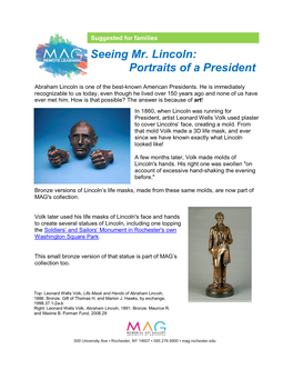 Seeing Mr. Lincoln: Portraits of a President