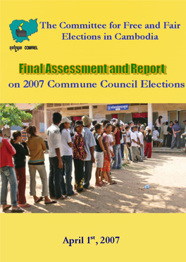 Final Assessment and Report on 2007 Commune Council Elections Table of Contents